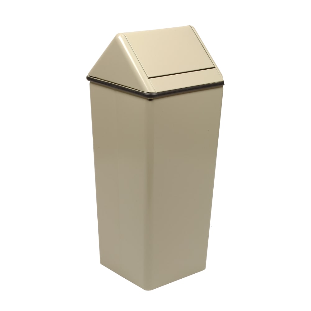 125-1411HTAL 21 gal Indoor Decorative Trash Can - Metal, Almond