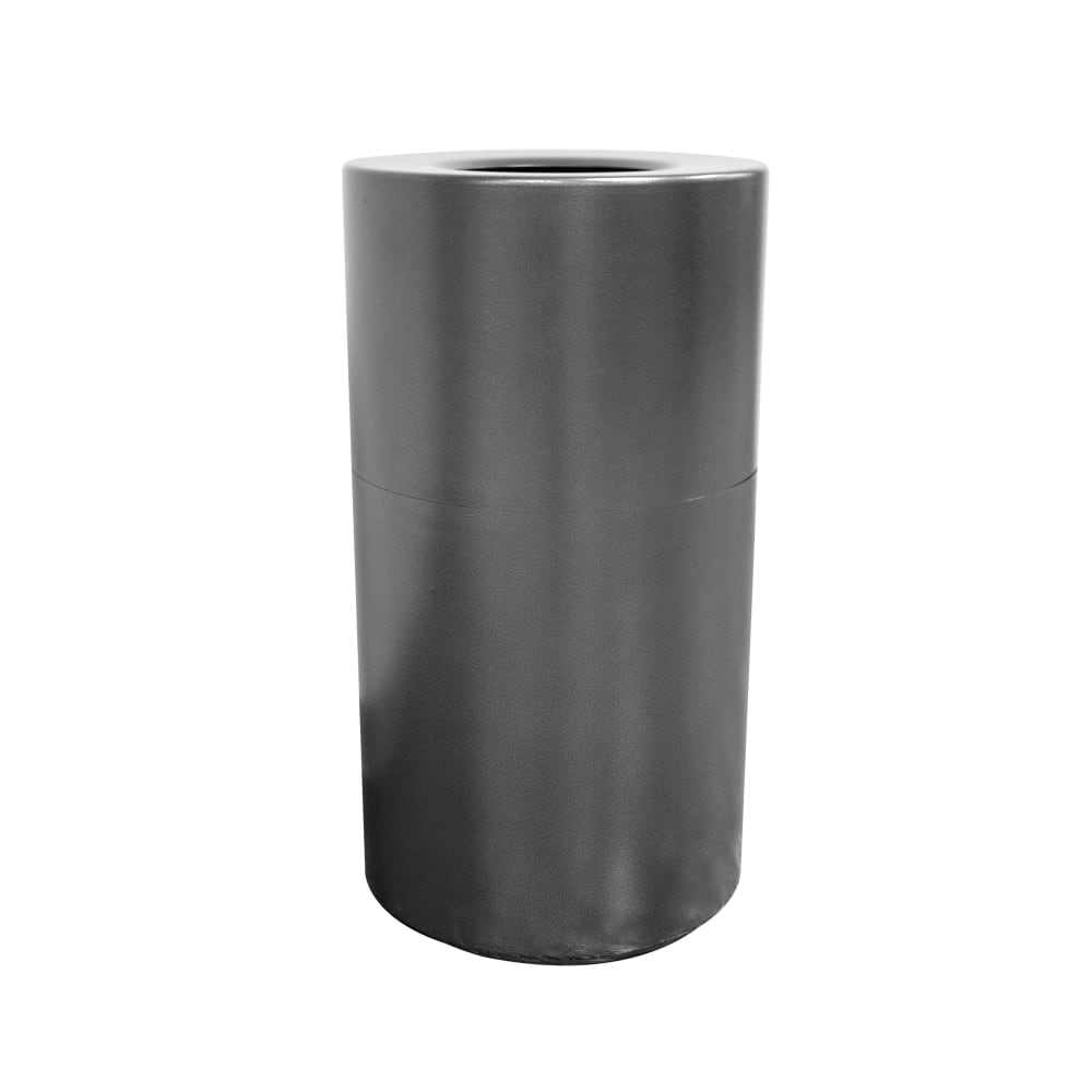 125-AL35SVN 35 gal Indoor Decorative Trash Can - Metal, Silver