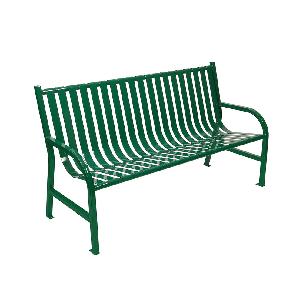 125-M5BCHGN 60" Oakley Bench - Outdoor, Steel Frame, Green