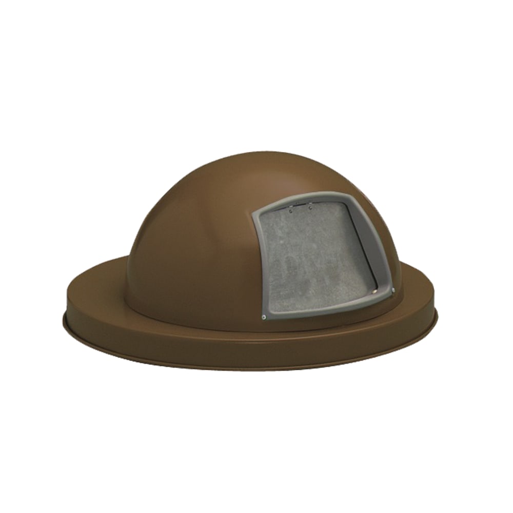 125-5555BN Round Dome Trash Can Lid - Metal, Brown