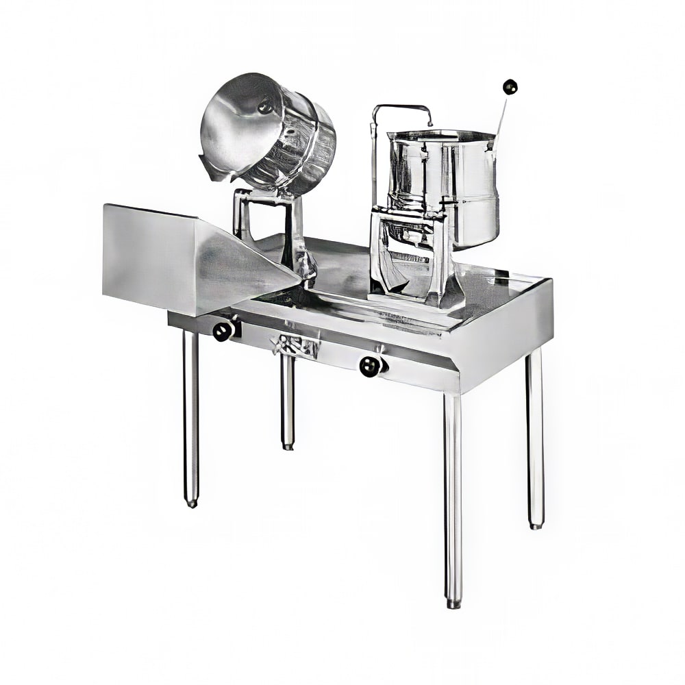167-158670 (2) 2 1/2 gal & (1) 5 gal Steam Kettles - Manual Tilt, 2/3 Jacket, Direct Steam