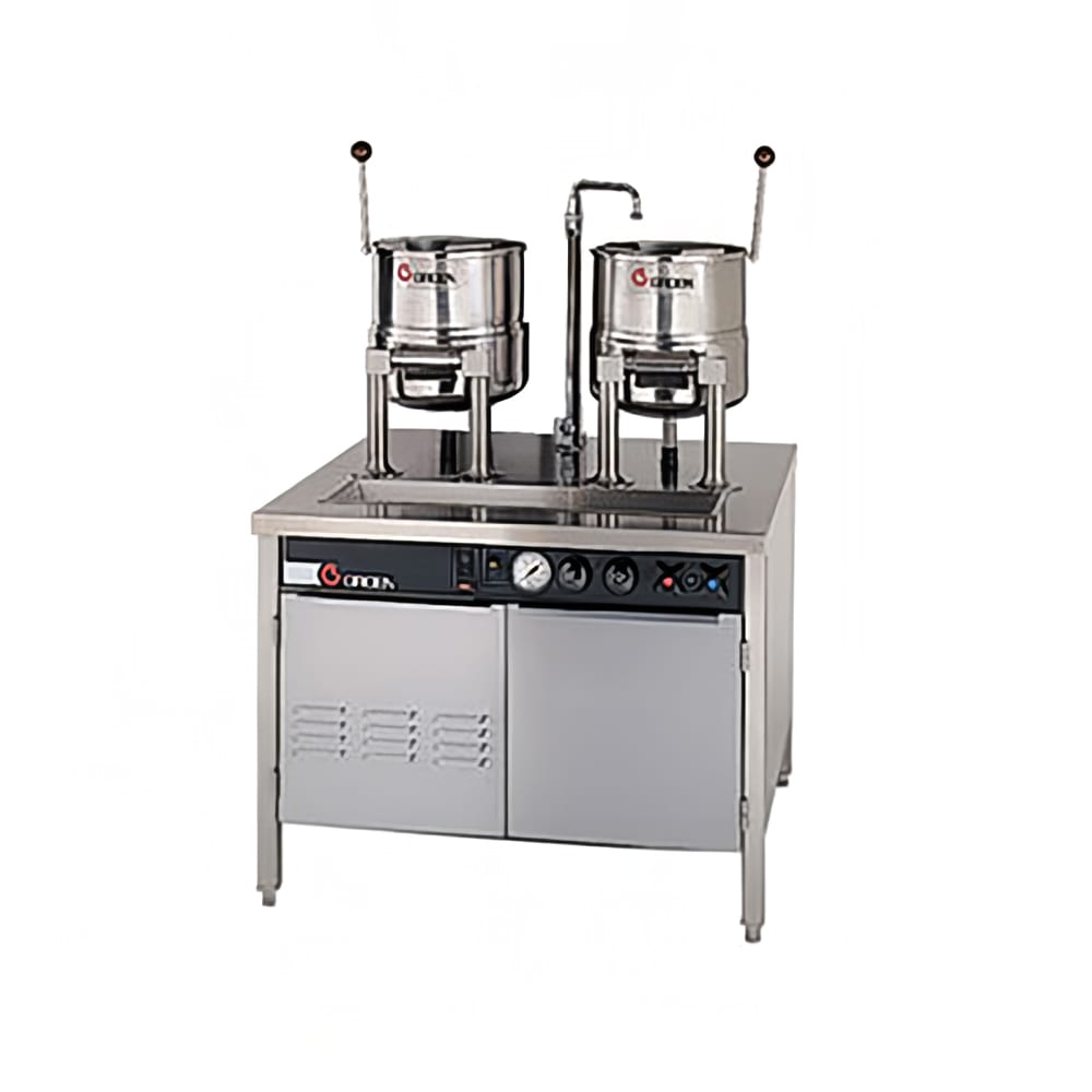 167-1376822403 (2) 5 gal Steam Kettles - Manual Tilt, 2/3 Jacket, 240v/3ph