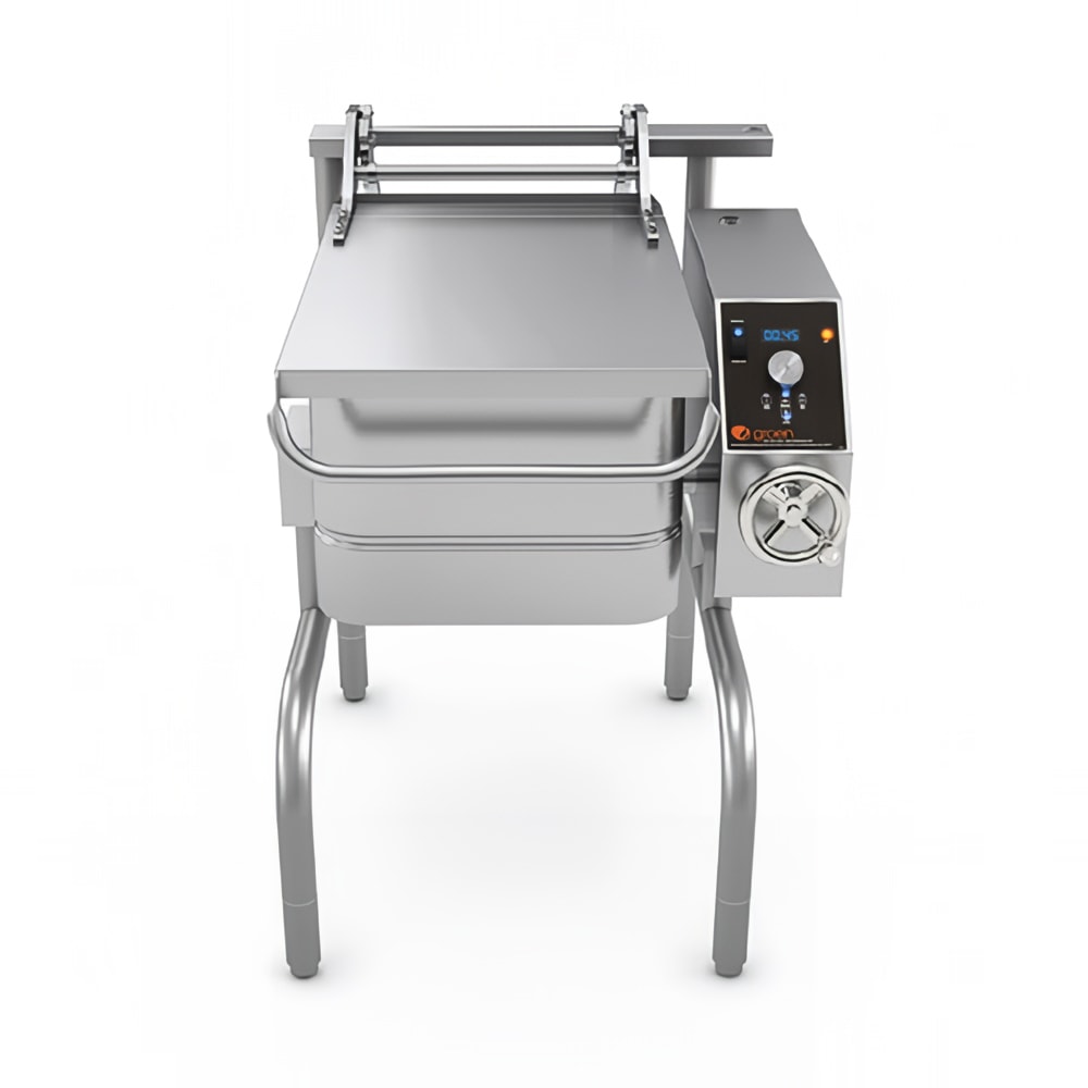 167-BPM15E 15 gal. Tilt Skillet - Open Leg Base, Polished Pan, Measurement Marks, 208v/3ph