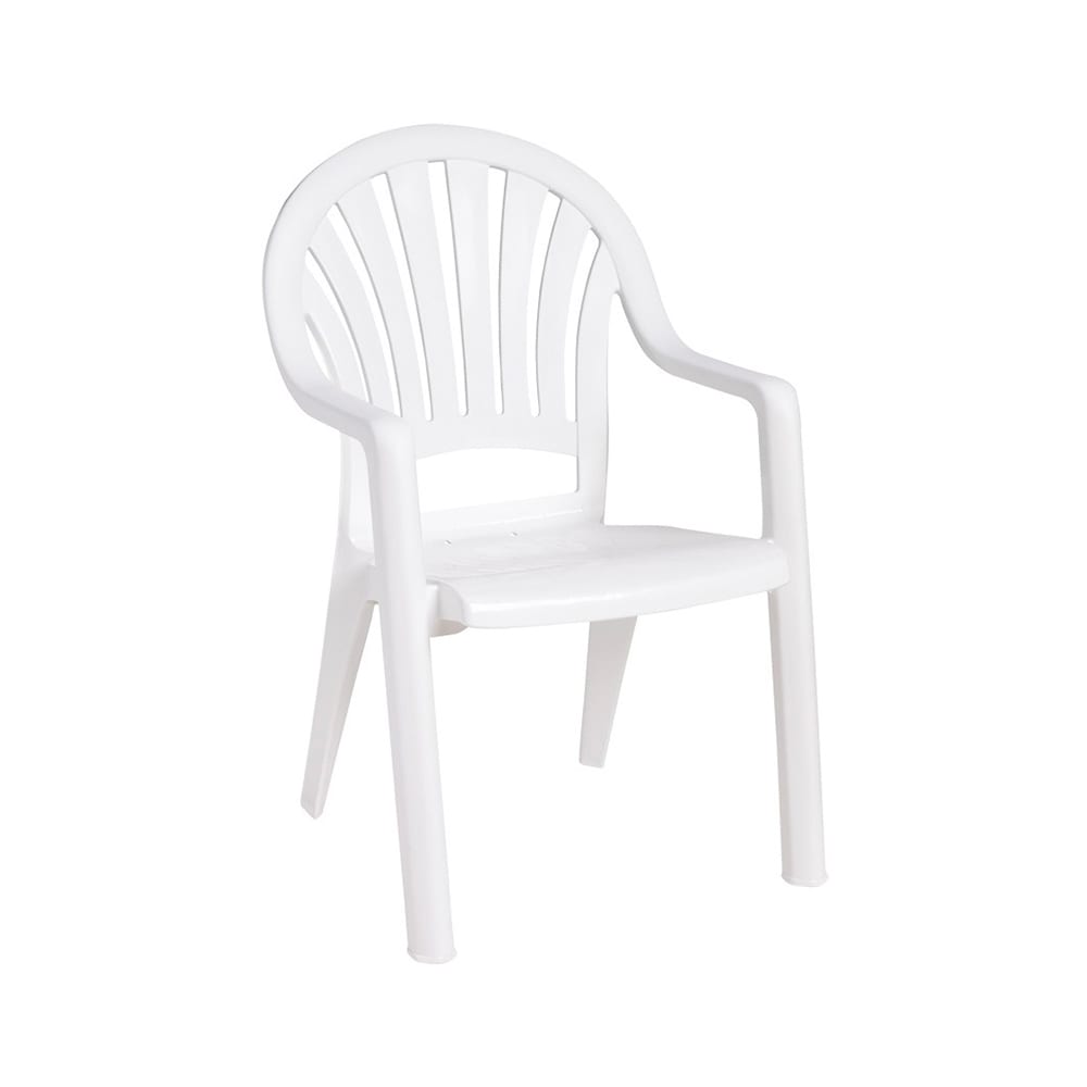 838-49092004 Pacific Outdoor Stackable Armchair - Resin, White