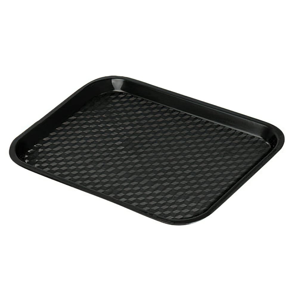 284-FT14BK Plastic Fast Food Tray - 14"L x 10 3/4"W, Black