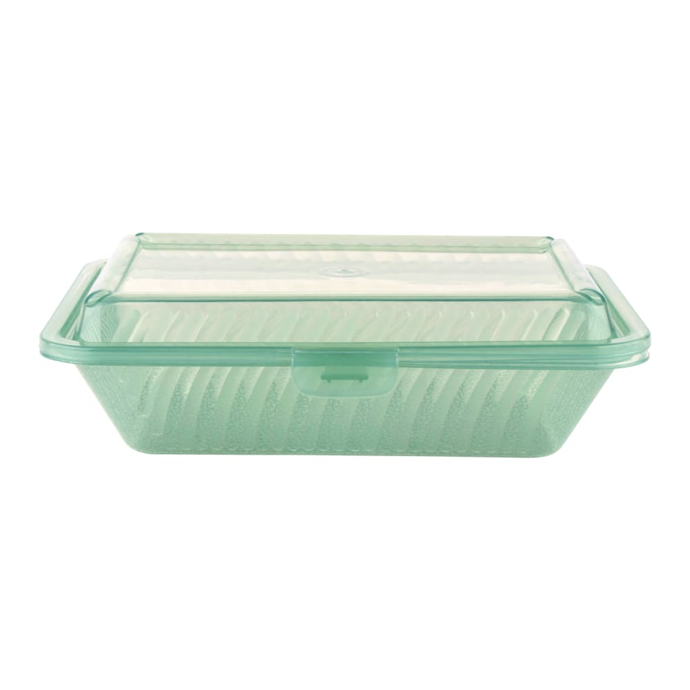 284-EC111JA Rectangular To Go Food Container, 9" x 6 1/2", Polypropylene, Jade