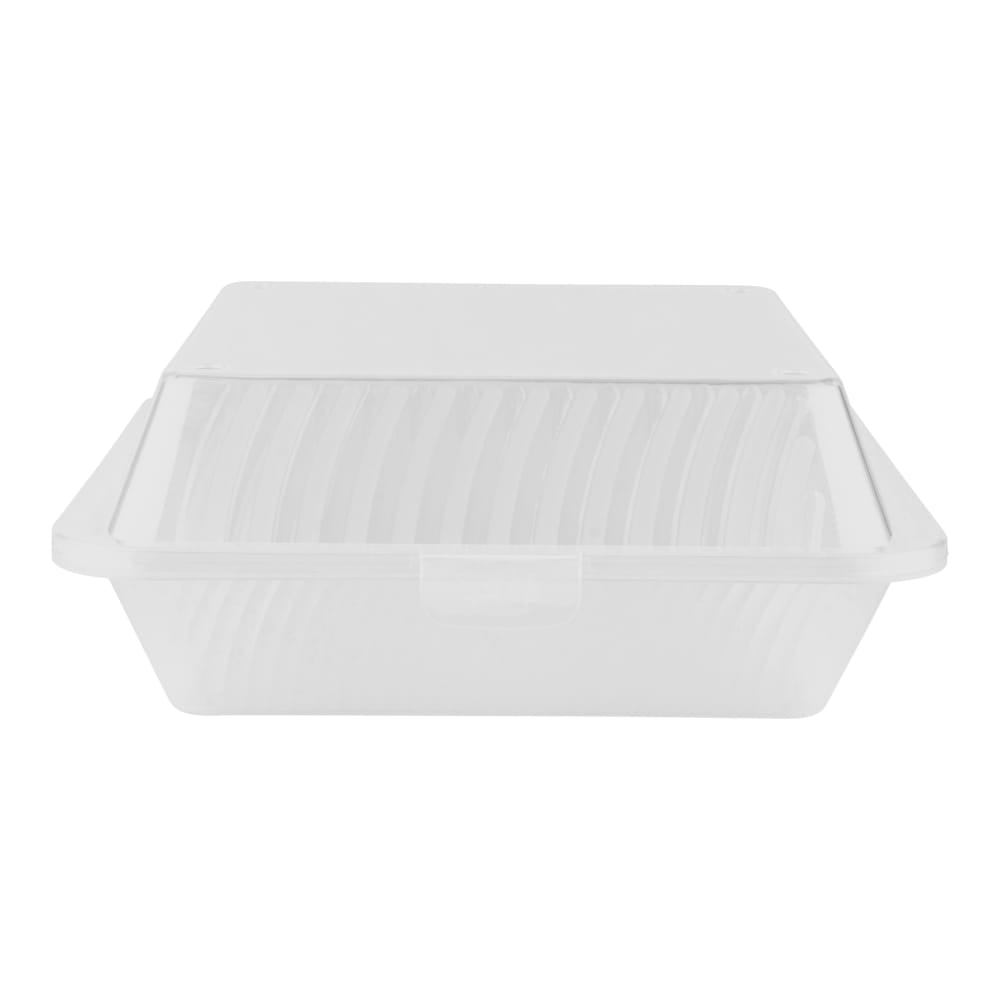 284-EC101CL 9" Square To Go Food Container, Polypropylene, Clear