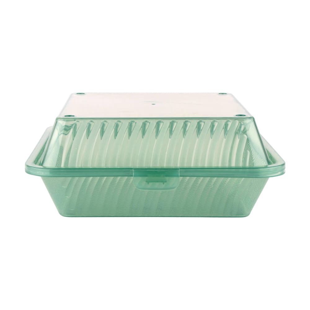 284-EC101JA 9" Square To Go Food Container, Polypropylene, Jade