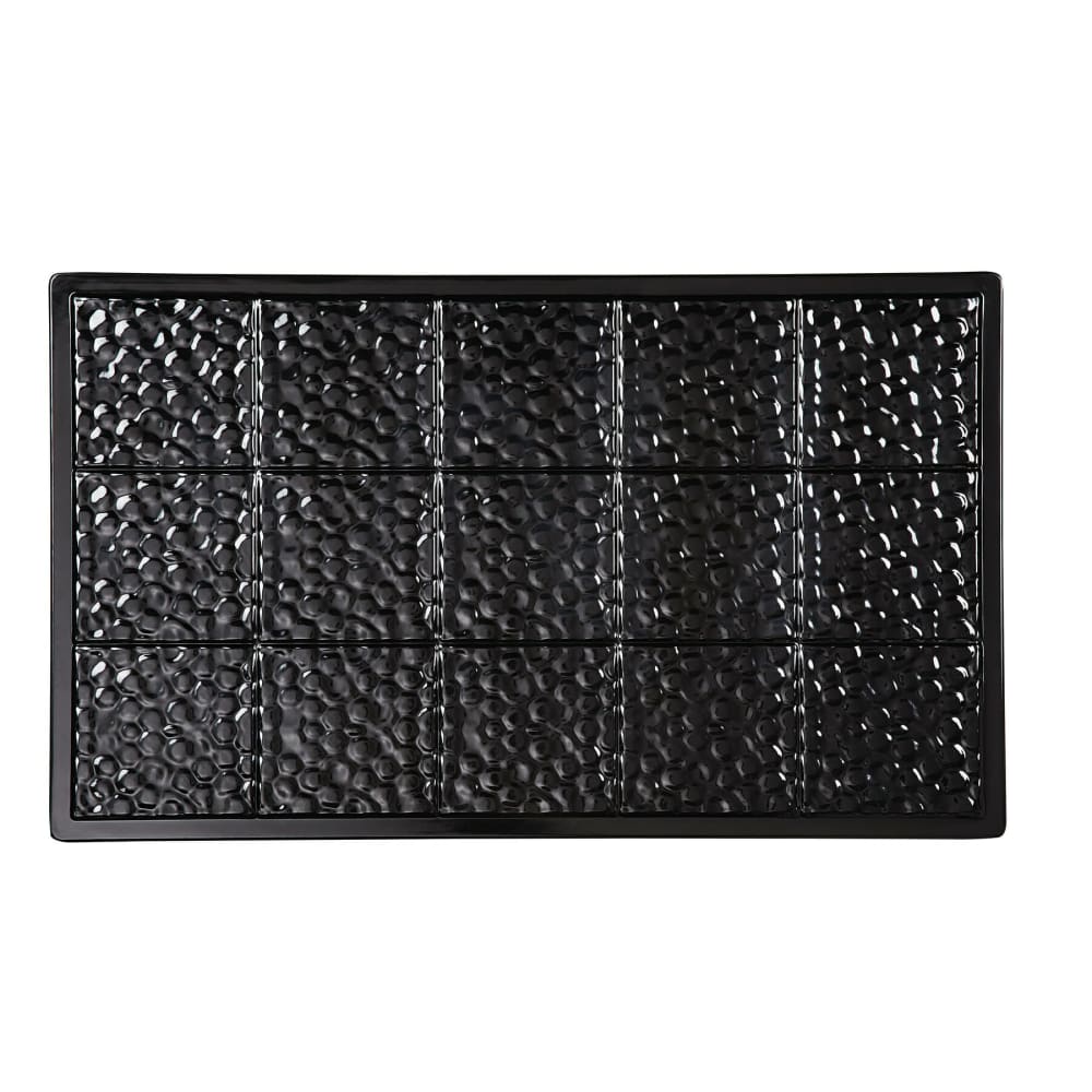 284-ML160BK Full-Size Tile, Solid, Melamine, Black