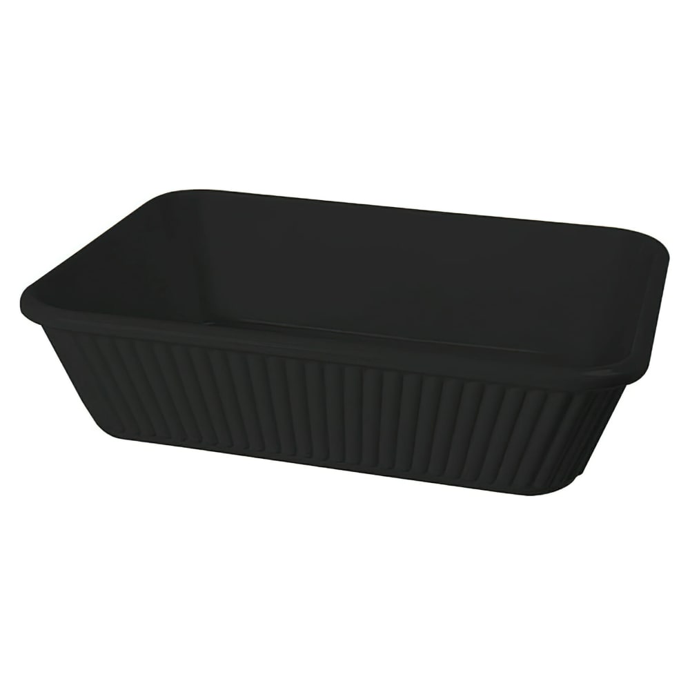 284-ML177BK 3 qt Rectangular Casserole Dish - Melamine, Black