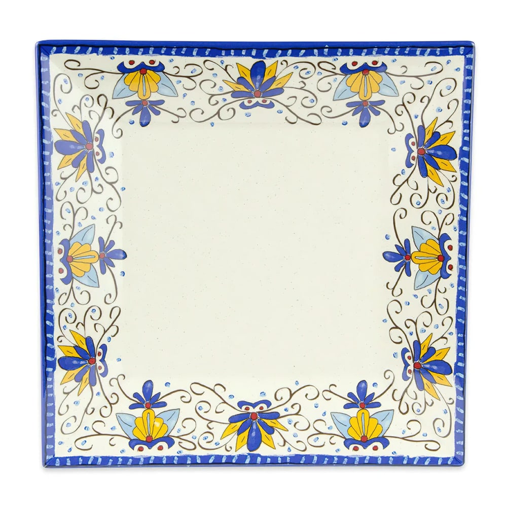 284-ML92SL 16" Square Melamine Dinner Plate, White