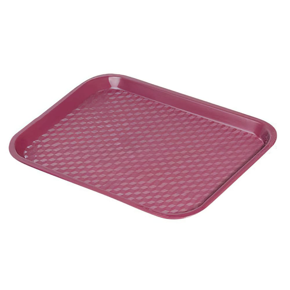 284-FT16BU Plastic Fast Food Tray - 16 1/4"L x 12"W, Burgundy