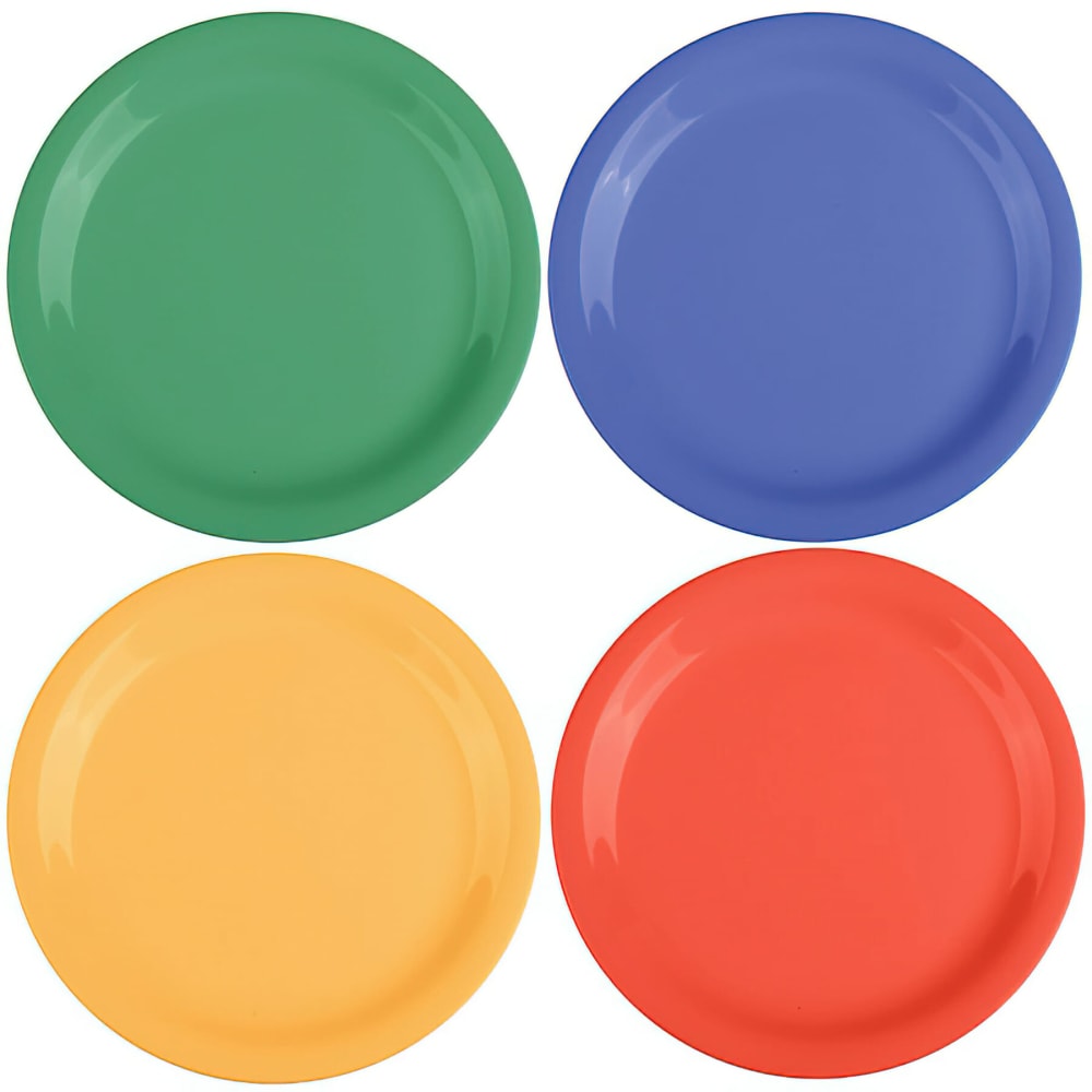 284-NP7MIX 7 1/4" Round Melamine Salad Plate, Assorted Colors