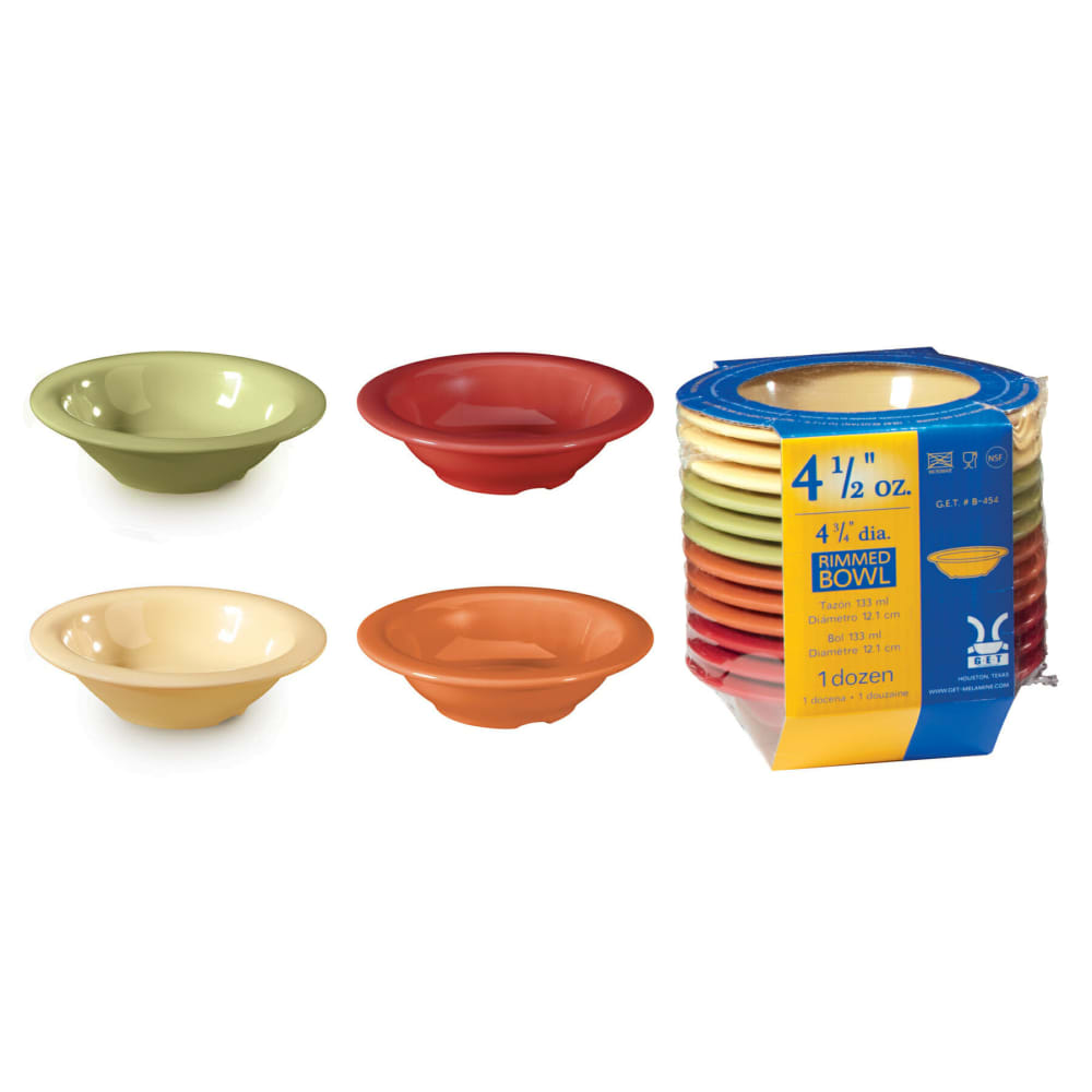 284-SPB454COMBO 4 1/2 oz Round Melamine Sauce Bowl, Assorted Colors