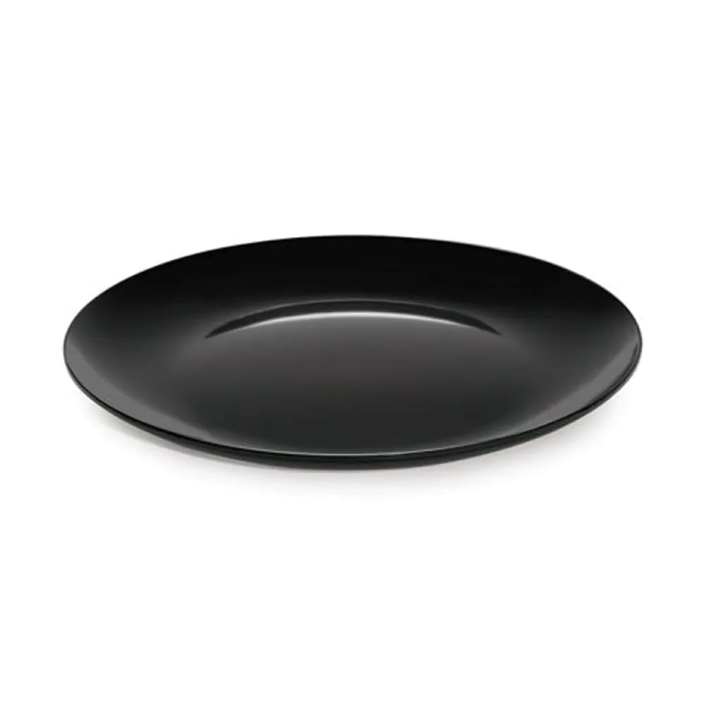 284-ML243BK 24"  Round Siciliano Plate - Melamine, Black