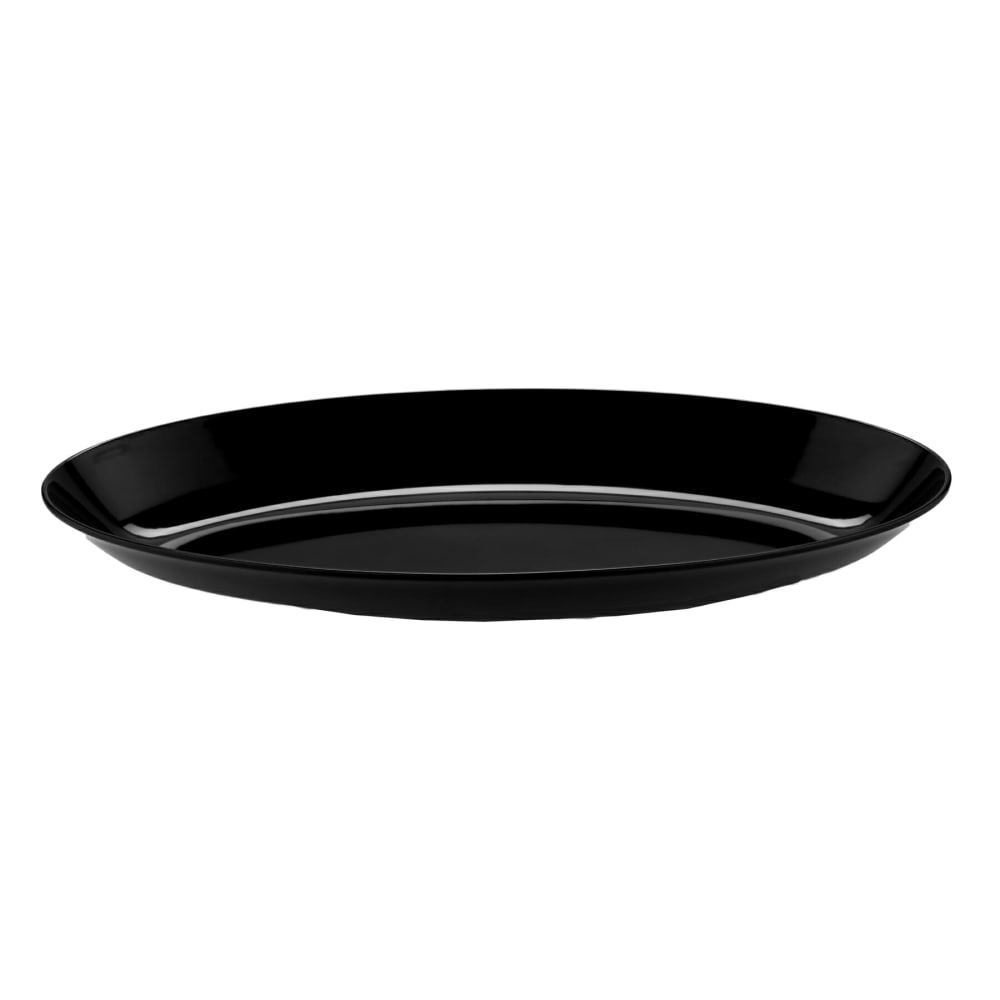 284-ML256BK 30" x 11 3/4" Oval Siciliano Platter - Melamine, Black