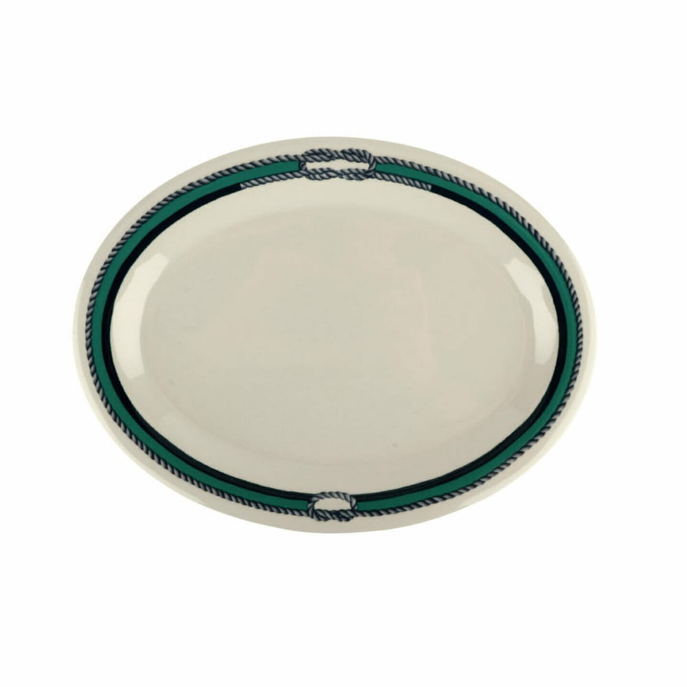 284-OP120FP 12" x 9" Oval Freeport Platter - Melamine, White