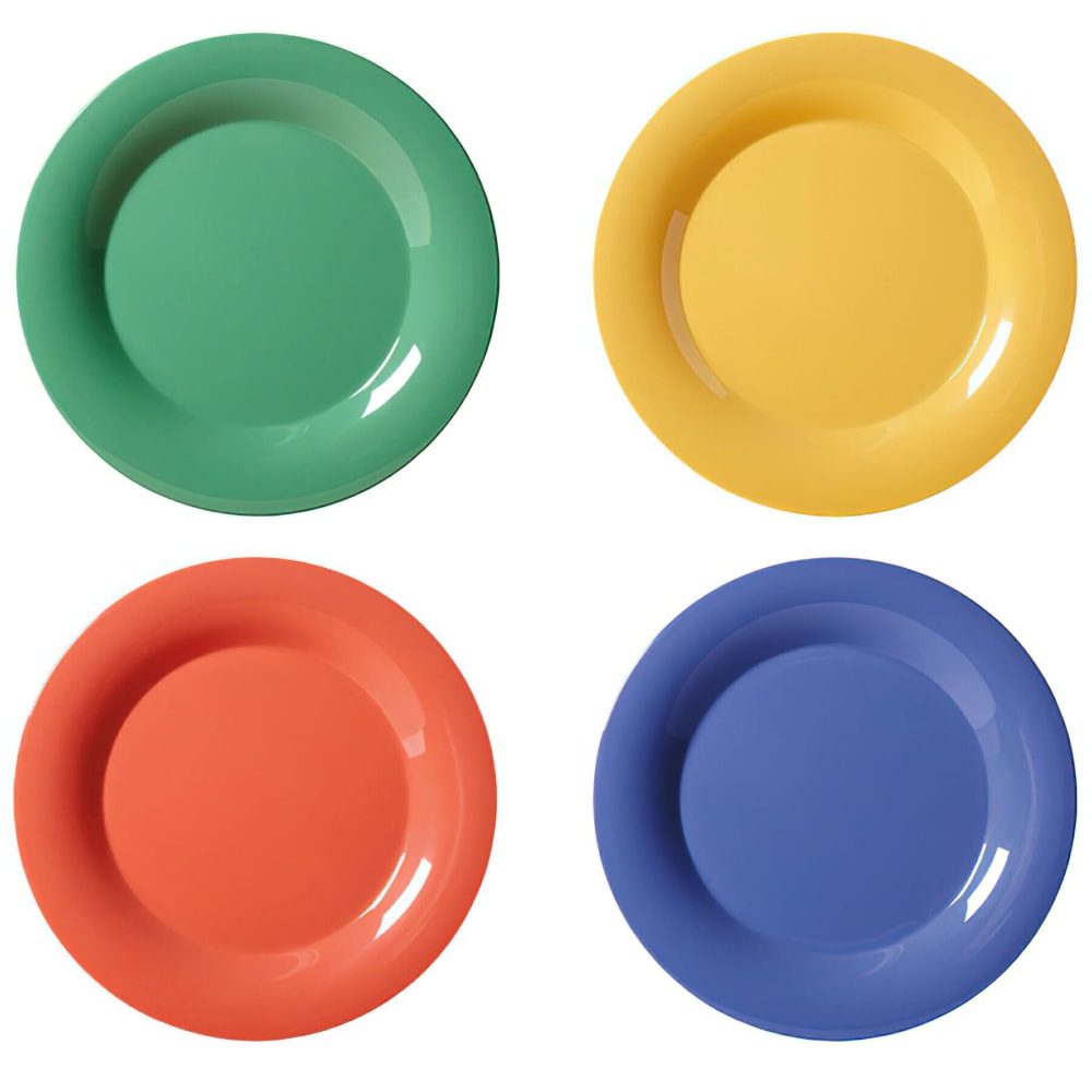 284-WP10MIX 10 1/2" Round Melamine Dinner Plate, Assorted Colors