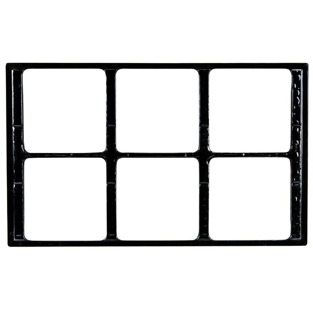 284-ML168BK Full Size Tile w/ (6) Square Cut-Outs for ML-149/ML-150, Melamine, Black