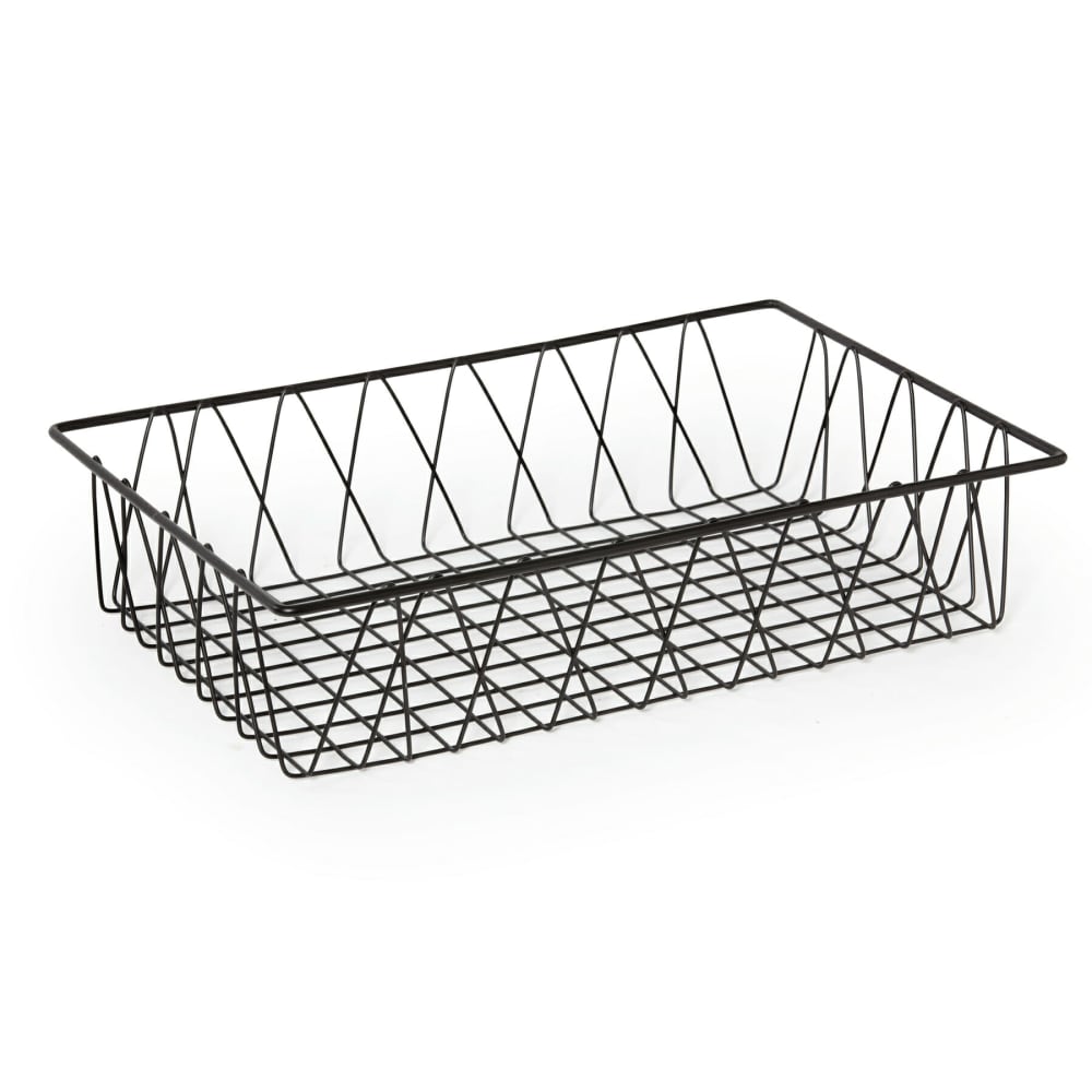 284-WB954BK Rectangular Wire Basket - 18" x 12", Iron, Black