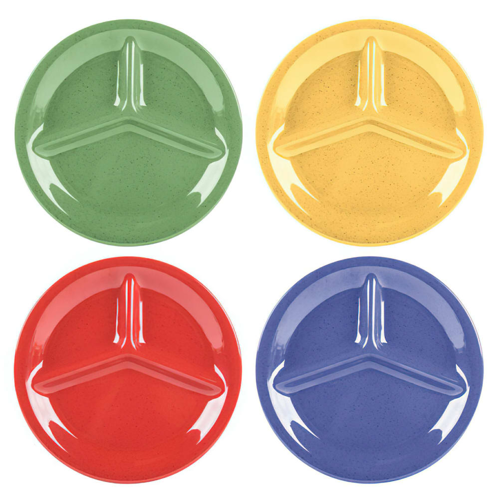 284-CP10MIX 10 1/4" Round Melamine Dinner Plate, Assorted Colors