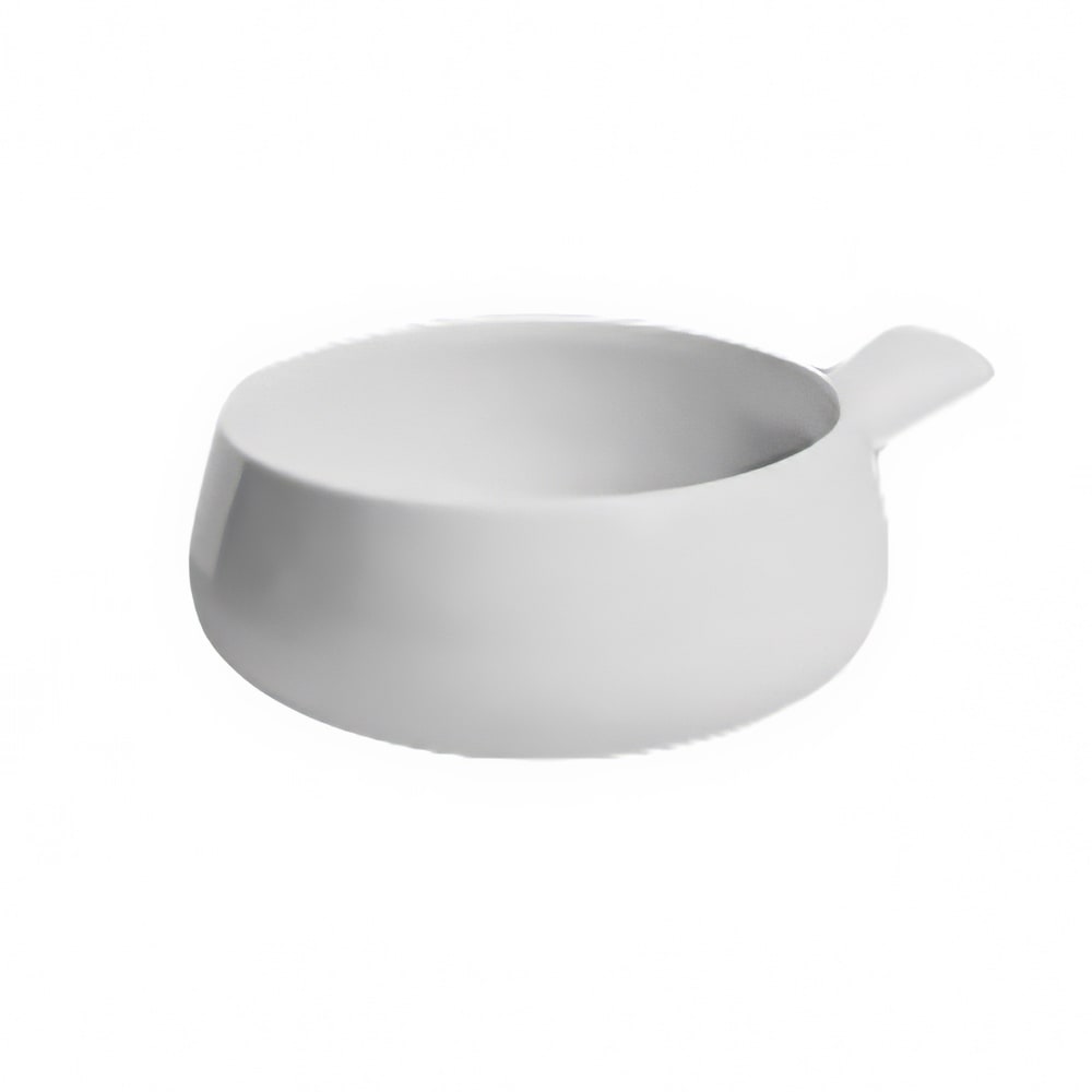 706-HL6430ABWA 16 oz Round Soup Crock w/ Handle - China, Bright White