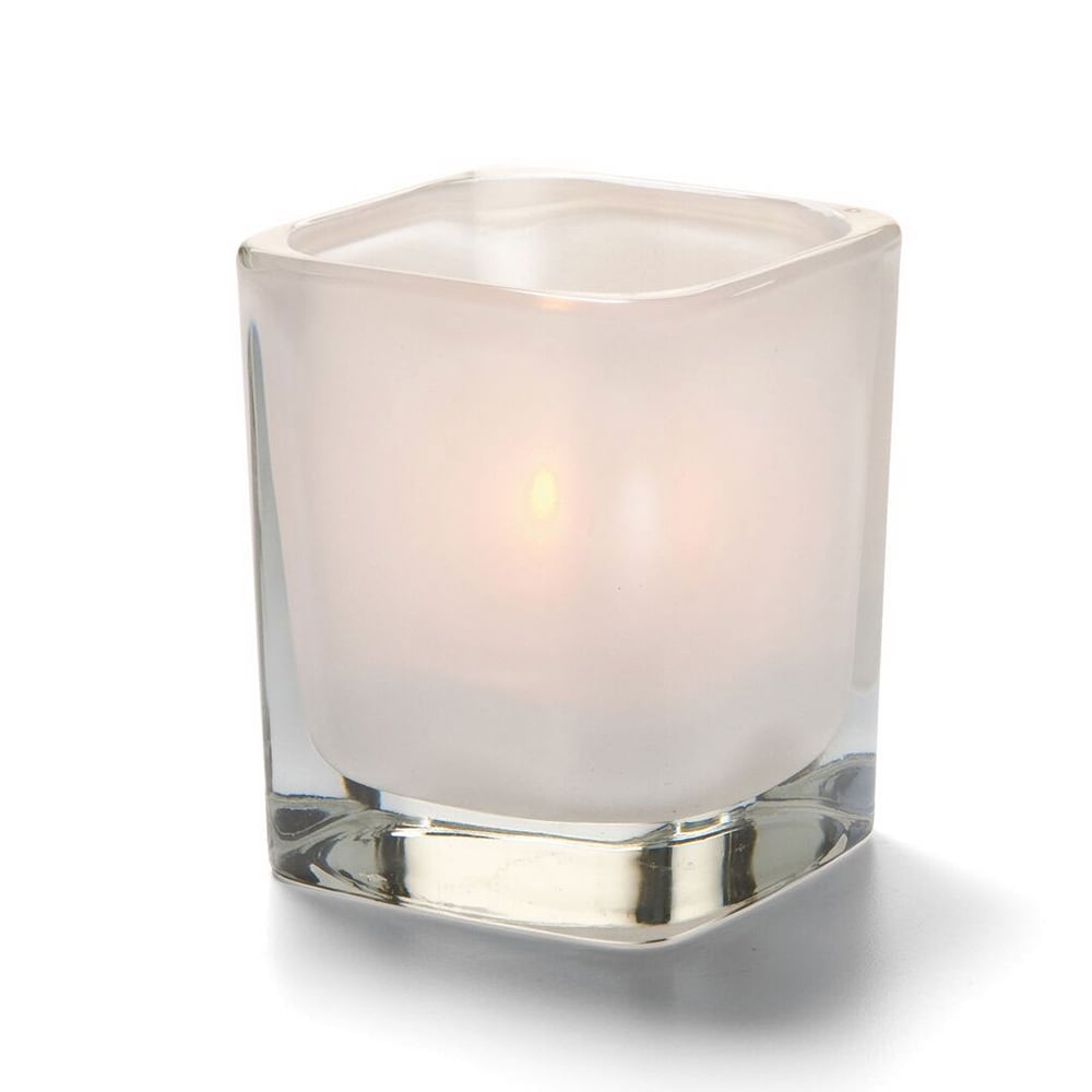461-6505SL Tetra Votive for HD8, HD12 & HD15, 3 1/2" x 3", Satin Linen