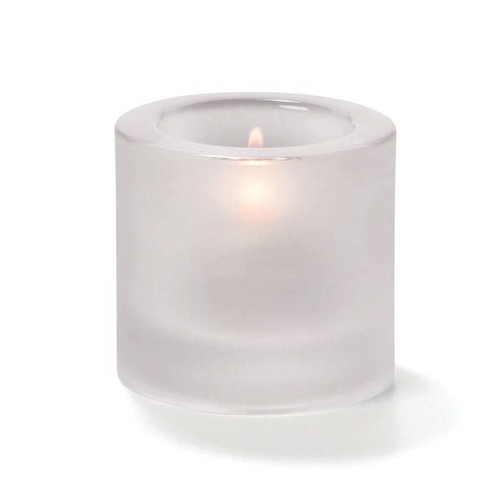 461-5140F Tealight Glass Lamp, Satin Crystal, Thick Glass, 2 7/8"H x 2 3/4" Dia.