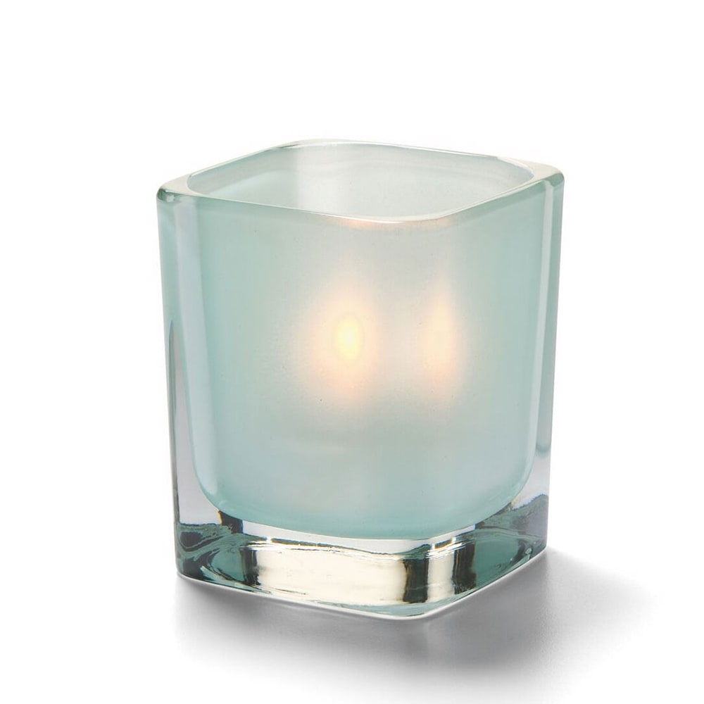 461-6505SSG Tetra Votive for HD8, HD12 & HD15, 3 1/2" x 3", Satin Seafoam
