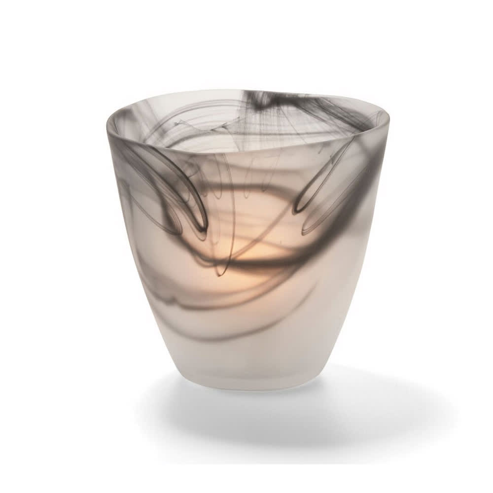 461-6817SBK Wysp Votive, 3 1/2" x 3 3/4", Glass, Satin Black