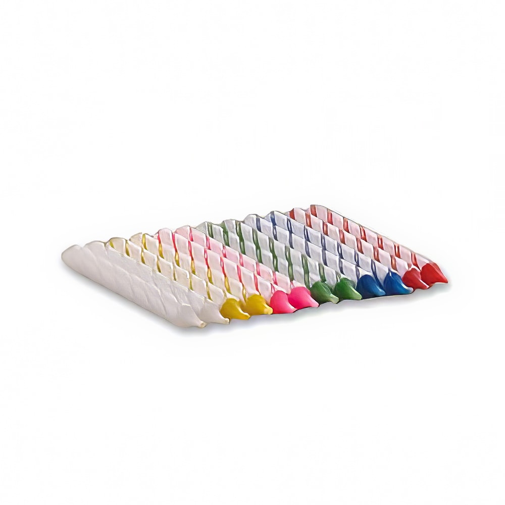 461-BDAS144PKS Birthday Candle w/ Spiral Stripe, 2 1/4 x 1/4", Wax, Assorted Colors