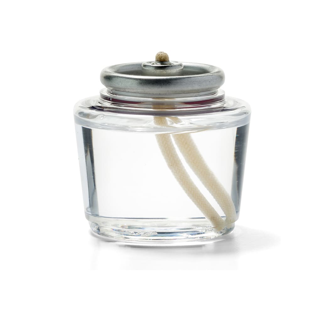 461-HD15 Disposable Fuel Cell, Liquid Votive, 15 hr, Clear, Plastic, 96/Case