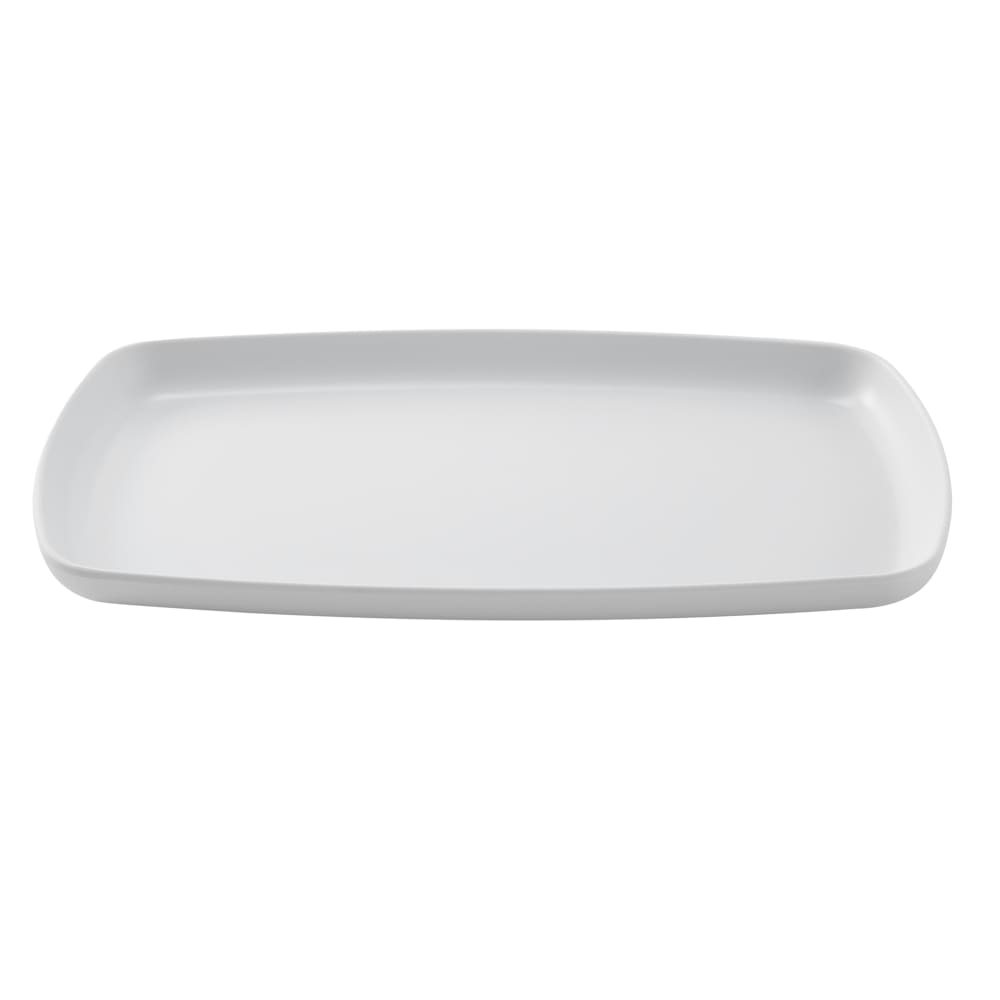 166-AP12WH 12" x 7" Rectangular Platter - Melamine, White