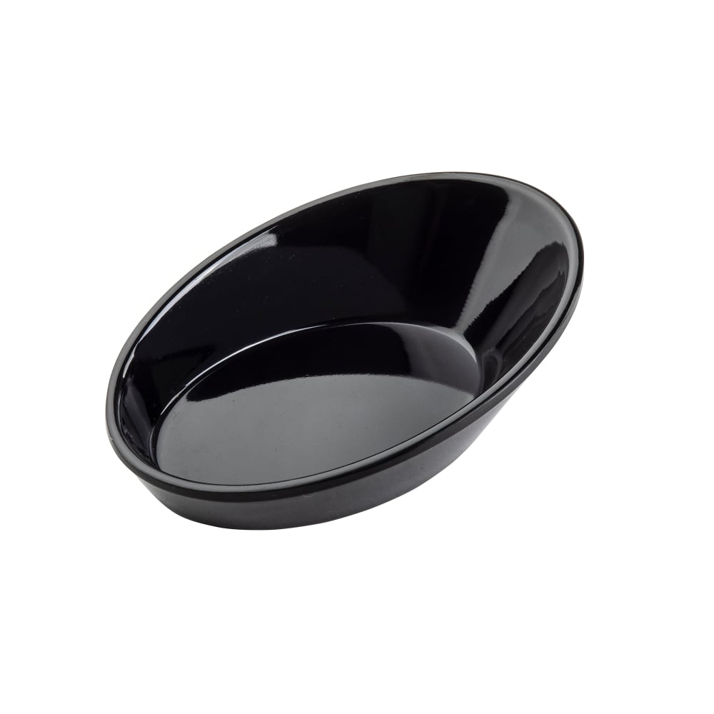 229-10313BK 3 1/2" x 2 3/8", Oval Melamine Mini Dish - Black