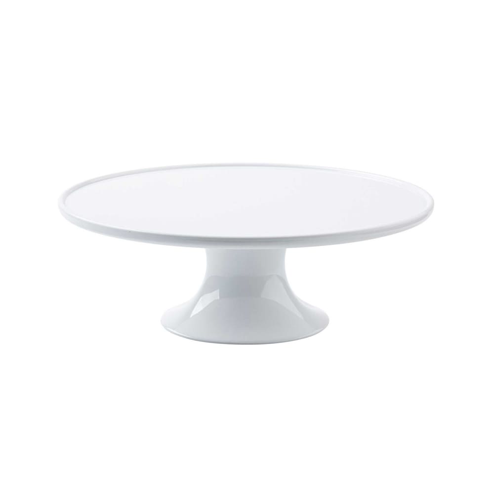 229-11489 11 1/2" Round Cake Stand - 4"H, Melamine, White