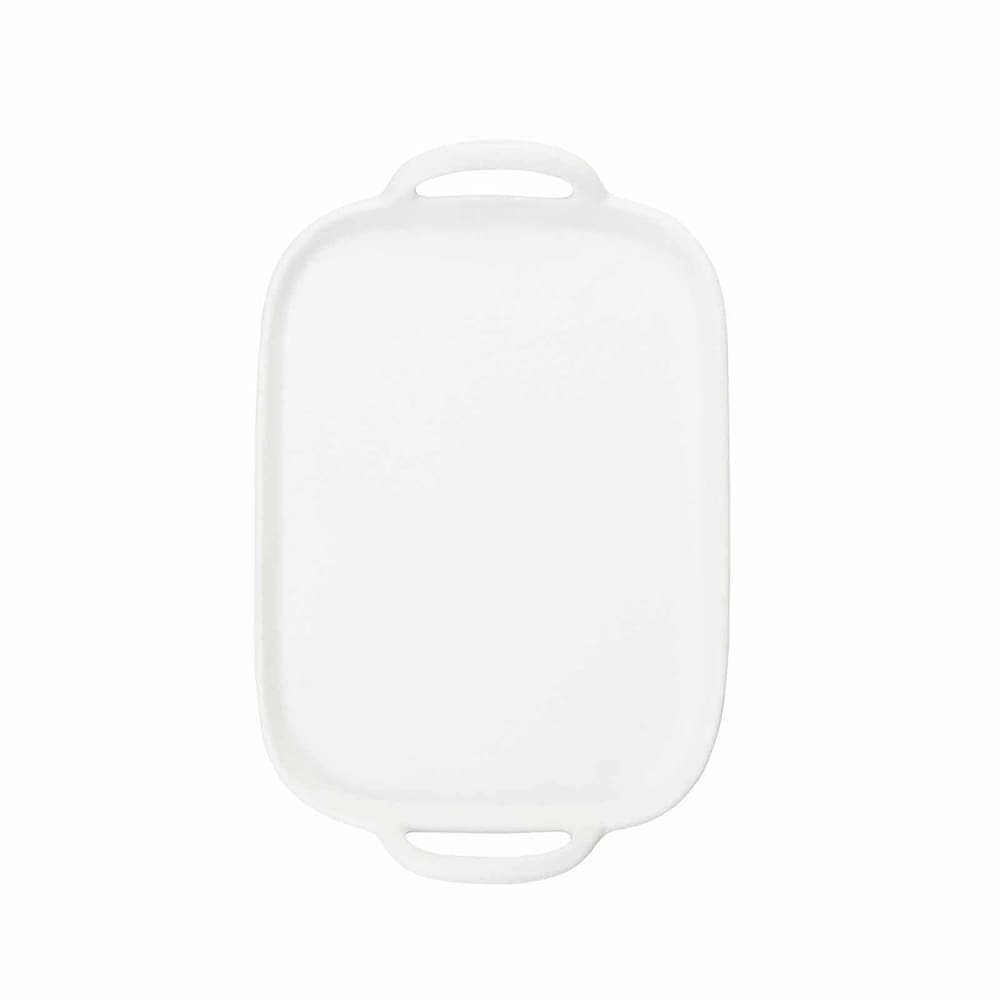 229-11493 Rectangular Serving Tray - 14" x 10", Melamine, White