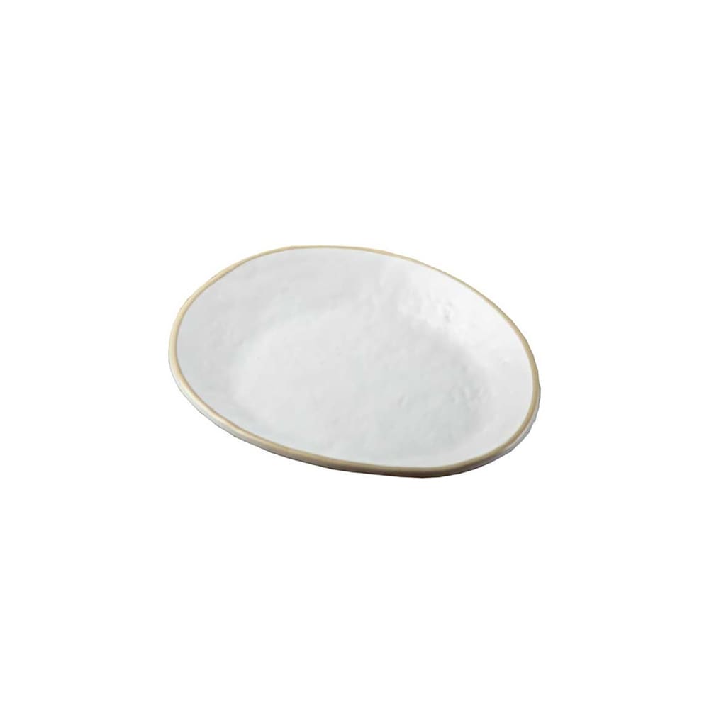 229-11515 Oval Melamine  Serving Plate, 7" x 6", White