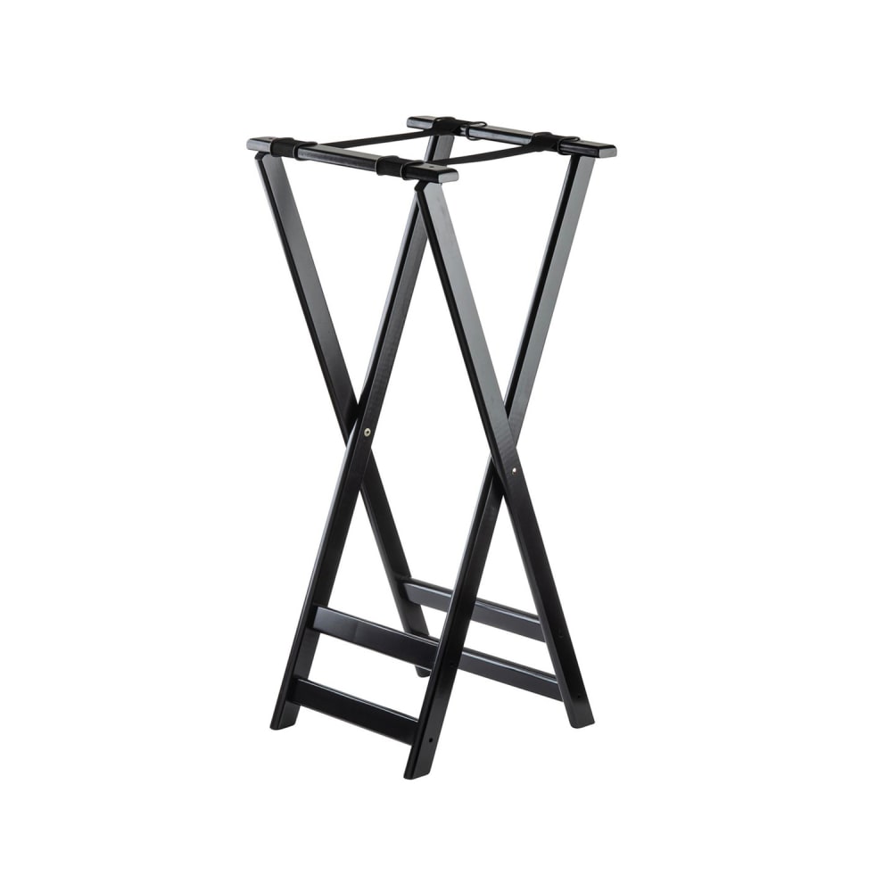 229-11520 38" Folding Tray Stand w/ Black Straps, Black