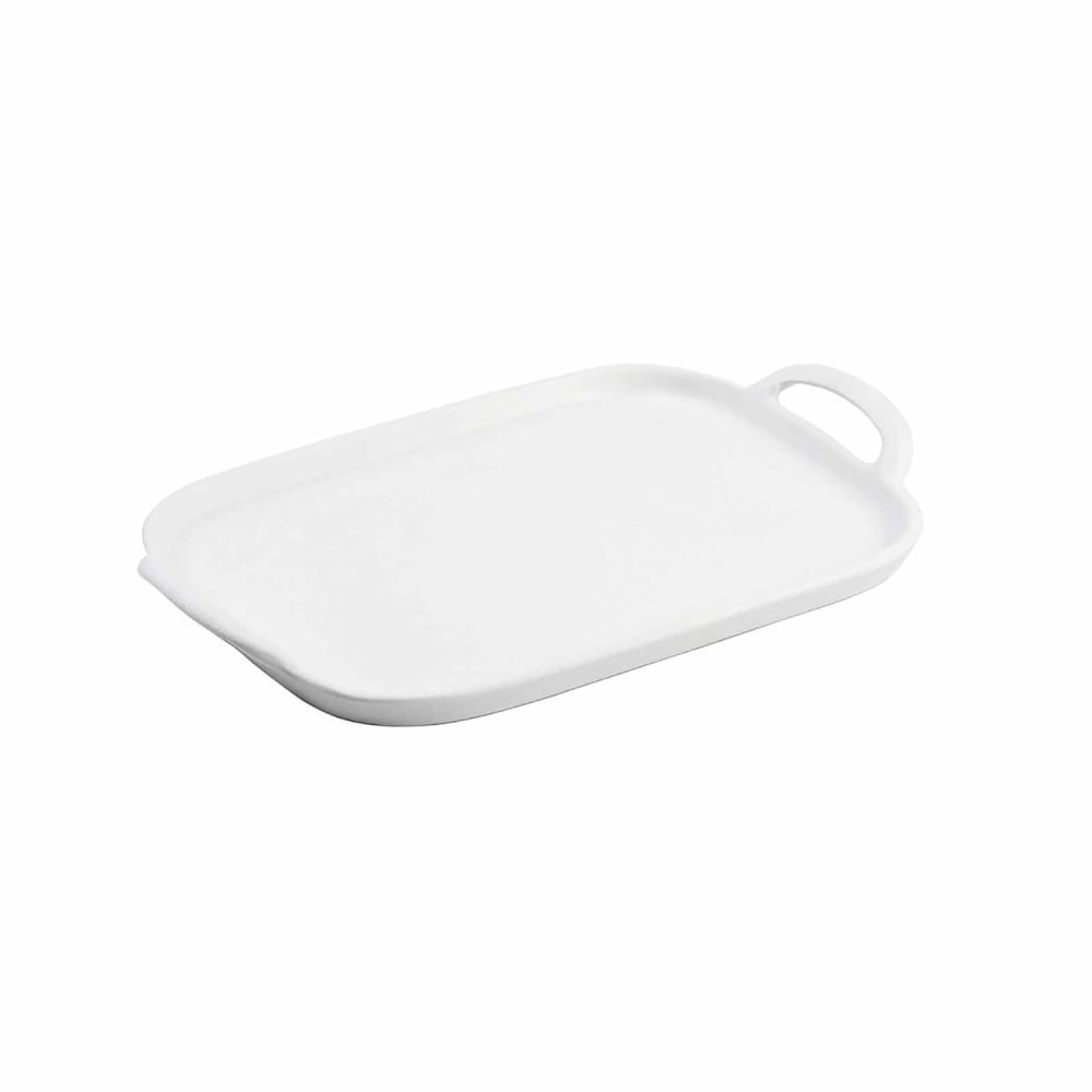 229-11494 Rectangular Serving Tray - 12 1/4" x 8", Melamine, White