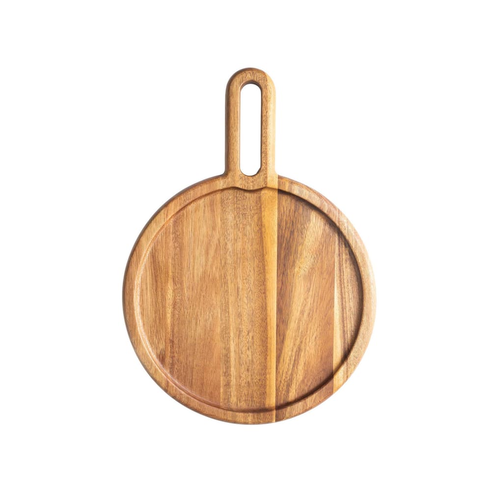 229-11574 12" Round Serving Paddle - Acacia Wood