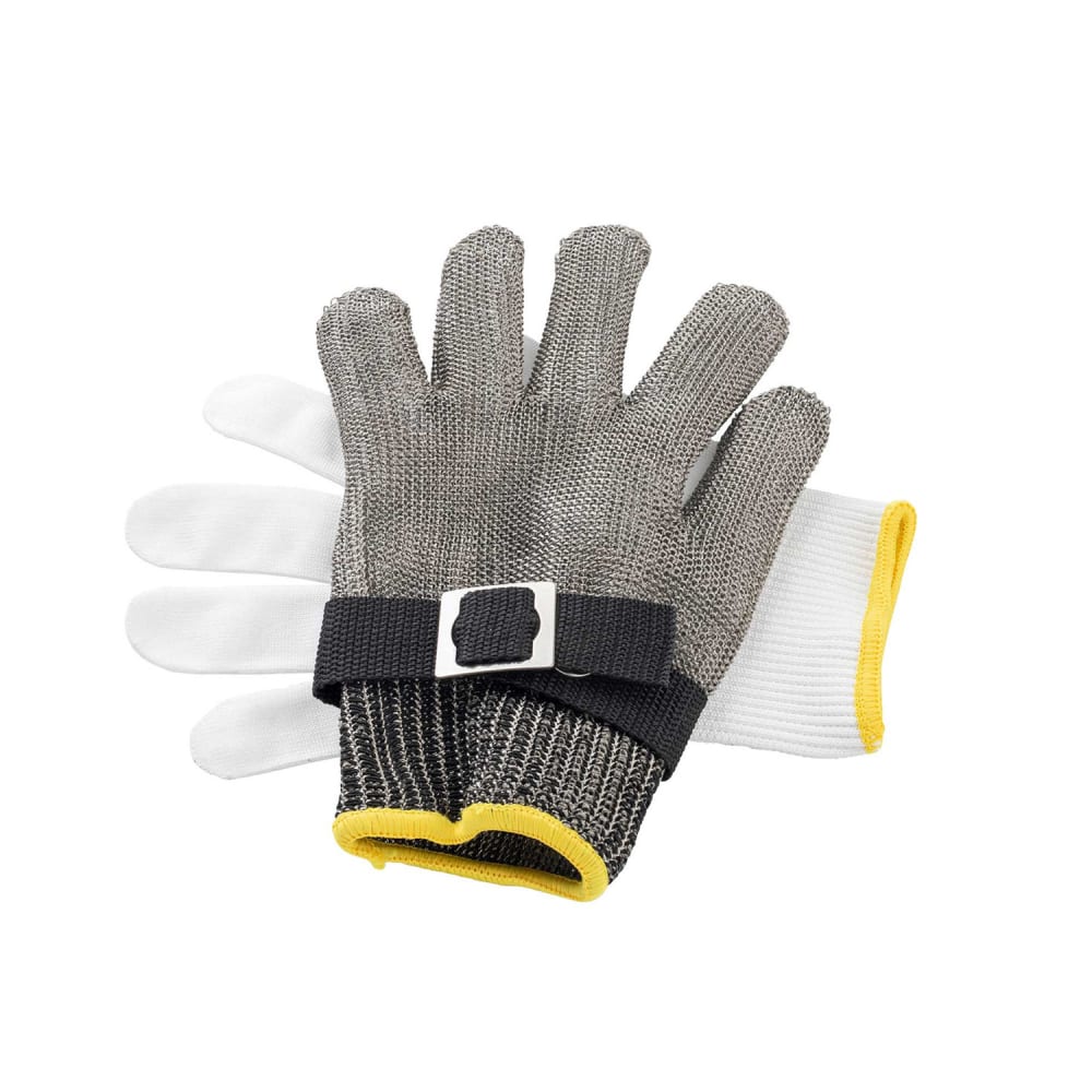 229-11737 Small Cut Resistant Glove - Stainless Steel, Gray w/ Yellow Wrist Band