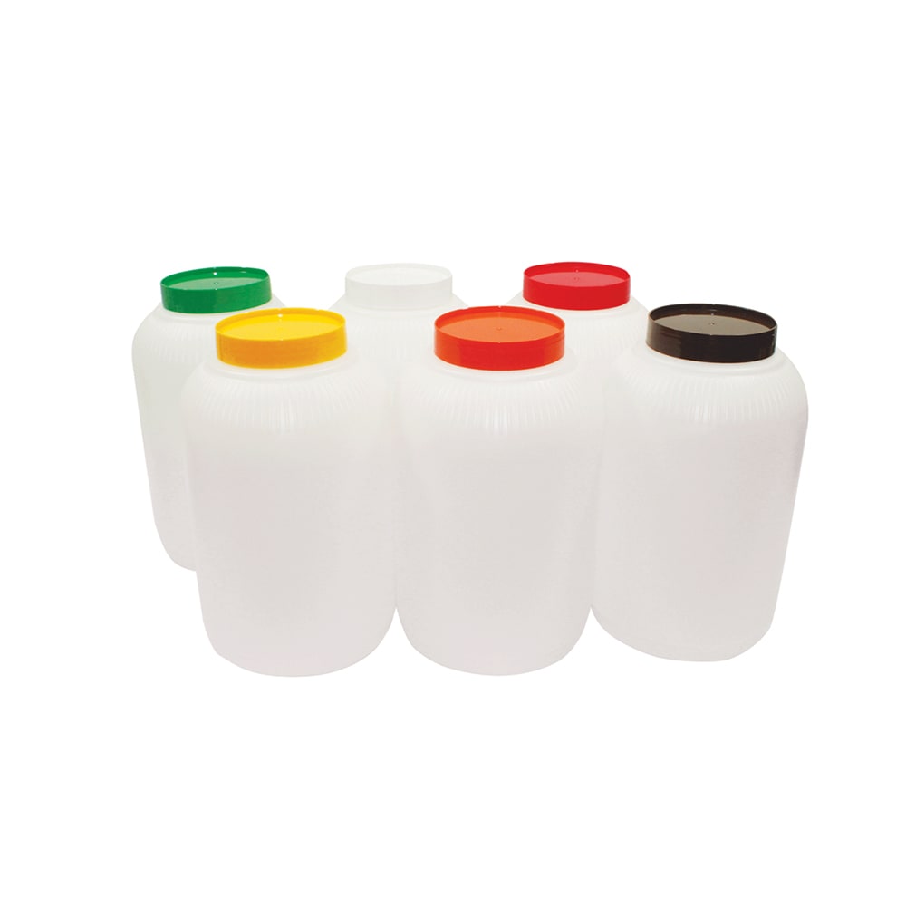 229-JC1128BR Polyethylene Backup Unit w/ Brown Color-Coded Cap, Gallon Size