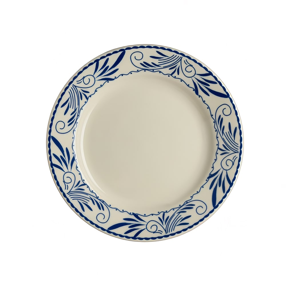 706-HL20241008 6 5/8" Round Blue Mex Plate - China, Ivory