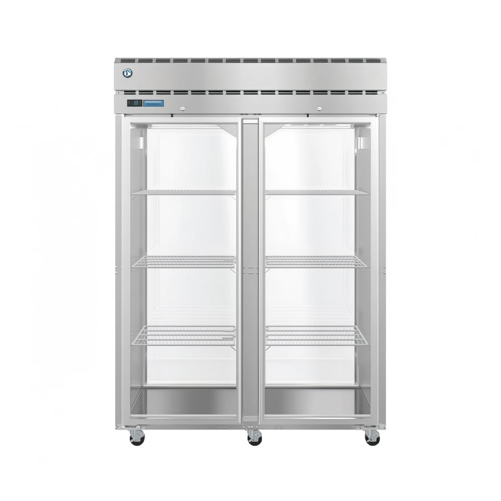440-PT2AFGFG Steelheart 55" Two Section Pass Thru Refrigerator - (4) Right Hinge Glass Doors...