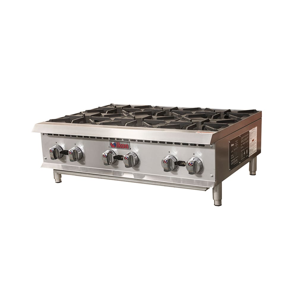 351-IHP636LP 36 1/2" Gas Hotplate w/ (6) Burners & Manual Controls, Liquid Propane