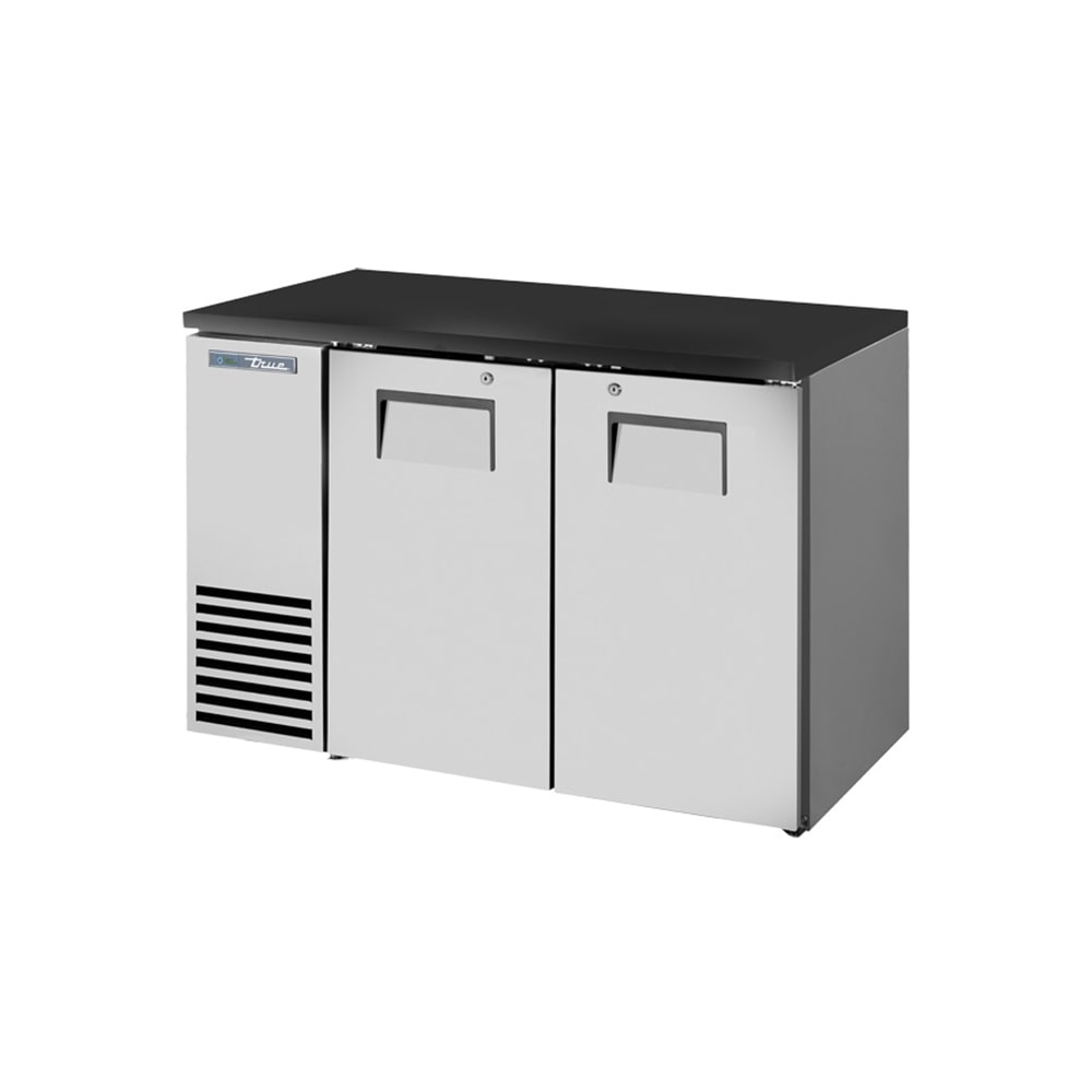 598-TBB24GAL48S 48 1/8" Bar Refrigerator - 2 Swinging Solid Doors, Stainless, 115v