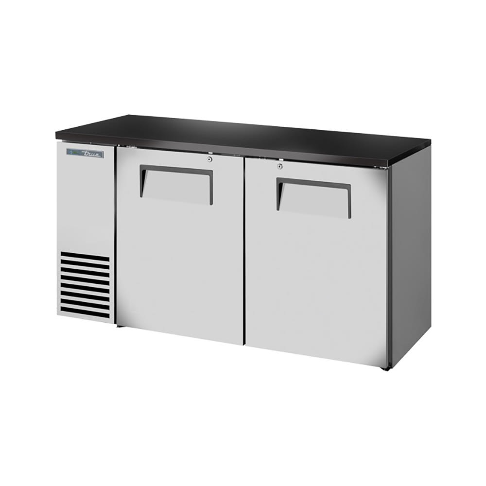 598-TBB24GAL60S 60 1/8" Bar Refrigerator - 2 Swinging Solid Doors, Stainless, 115v