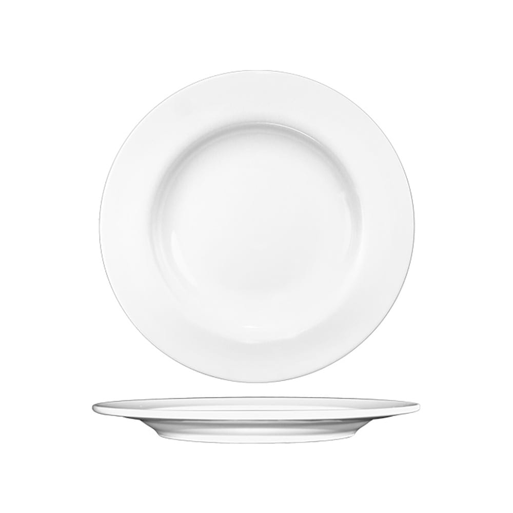 129-BL20 11" Round Bristol™ Plate - Porcelain, Bright White
