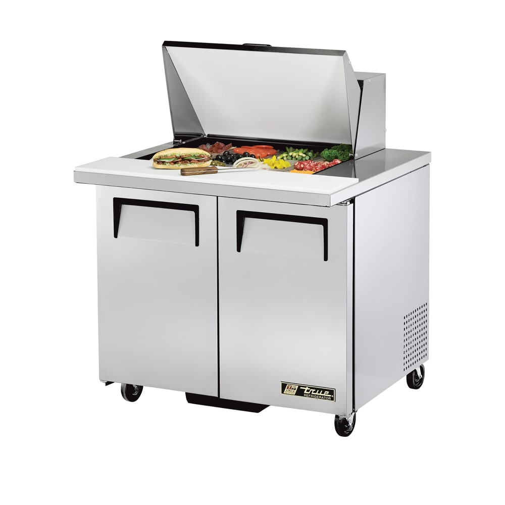 598-TSSU3615MBHC 36 3/8" TSSU Series Mega Top Sandwich/Salad Prep Table w/ Refrigerated Base...