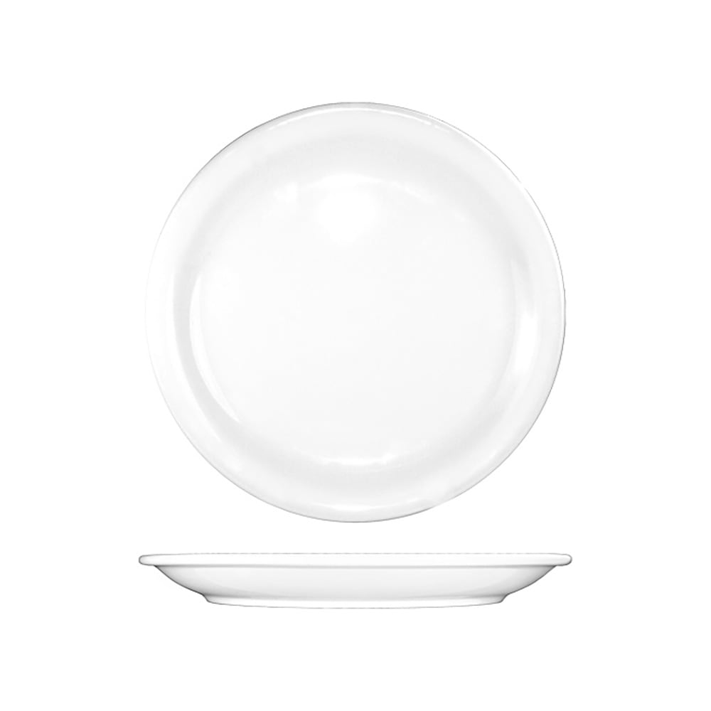 129-BR6 6 1/2" Round Brighton™ Plate - Porcelain, European White